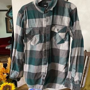 Boys vans flannel button down